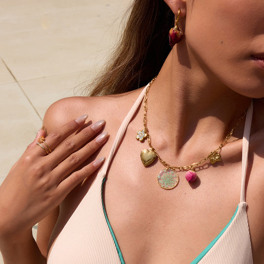 COLLIER ROSE ETERNELLE