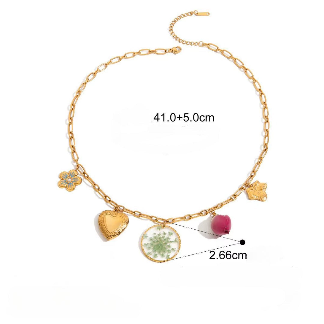 COLLIER ROSE ETERNELLE