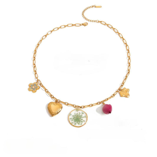COLLIER ROSE ETERNELLE